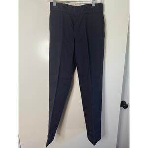 Men's Dickies 874 Original Fit Dark Navy Blue Safety Stripe Pants 28x30